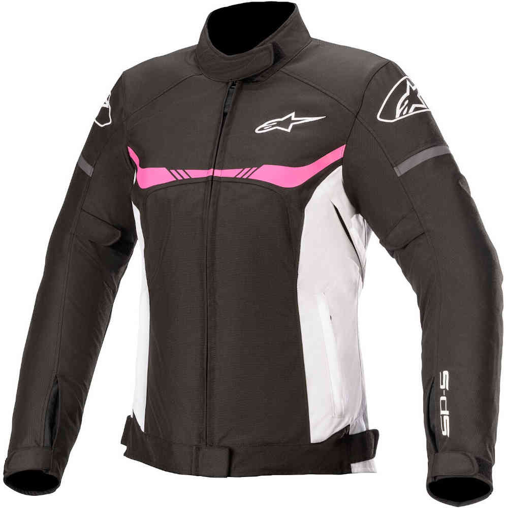 Explorez la veste textile de moto dames Alpinestars Stella T-SPS WP pour une conduite confiante par tous les temps. Avec son style noir-blanc-rose, cette veste allie fonctionnalité et esthétique.